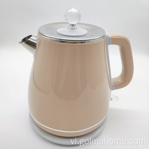 Ấm trà không dây 1,8L BPA Ấm đun nước nóng cảm ứng miễn phí Ấm đun nước trà đôi Tường Cà phê Ấm đun nước điện